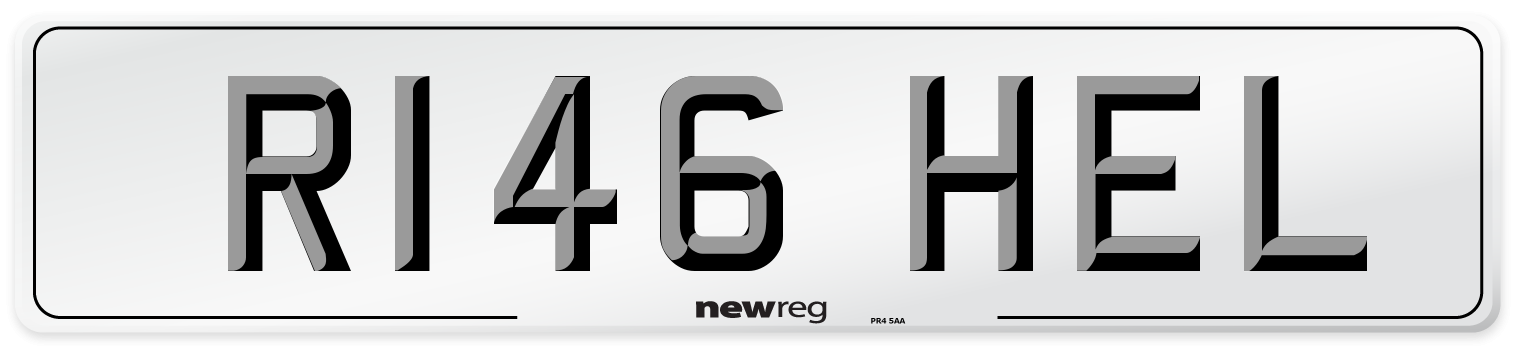 R146 HEL Number Plate from New Reg